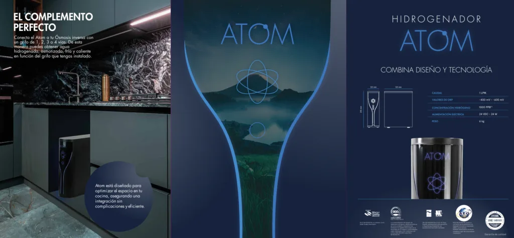 ATOM sistema de hidrogenación de agua